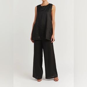 Dissh Lovato Black Linen ring top size 6 USA